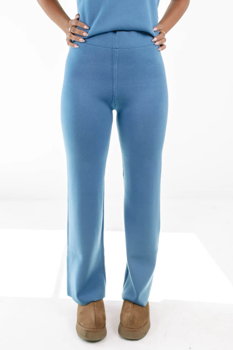 Cozy Chic Lounge Pants - Dusty Blue