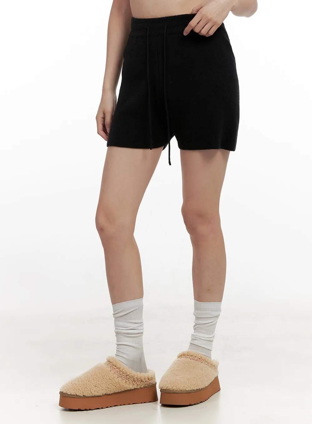 Cozy Drawstring Knit Shorts ON422