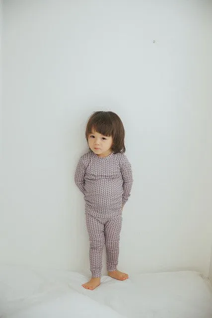 Cozy Knit Grey Long Sleeve Pajama