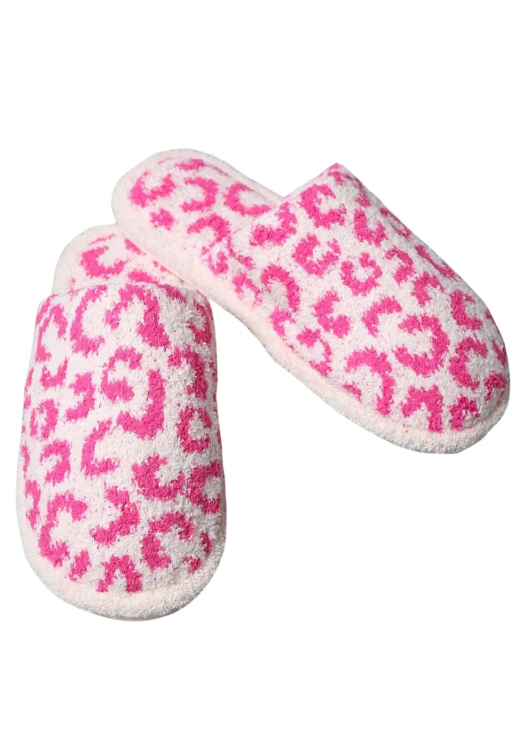 Cozy Pink Leopard Slippers