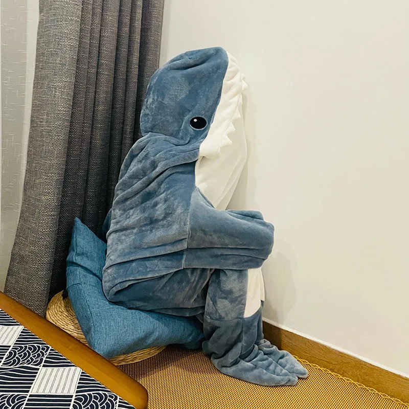 Cozy Sharkie™: Cozy Shark Hoodie Blanket For Adults