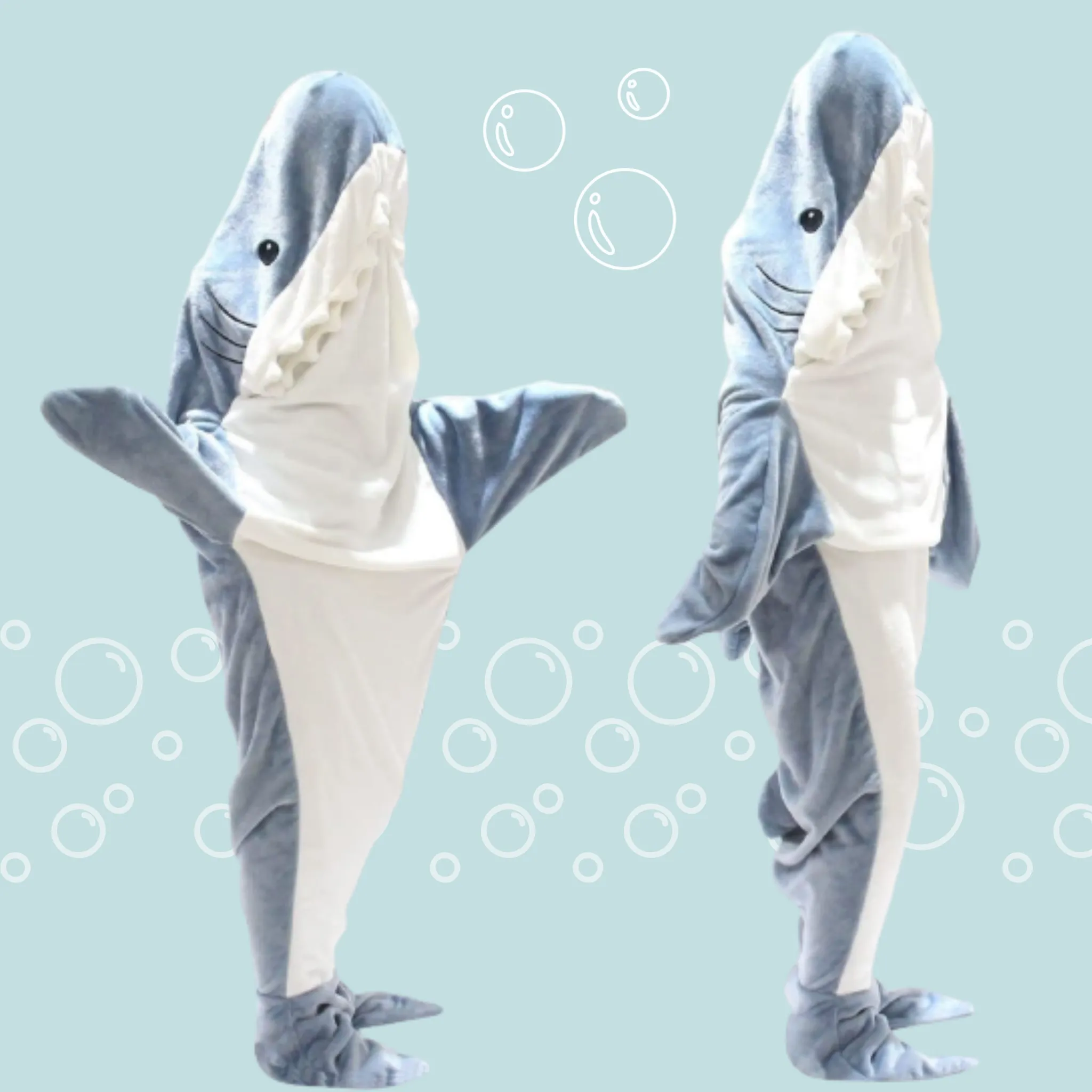 Cozy Sharkie™: Cozy Shark Hoodie Blanket For Adults