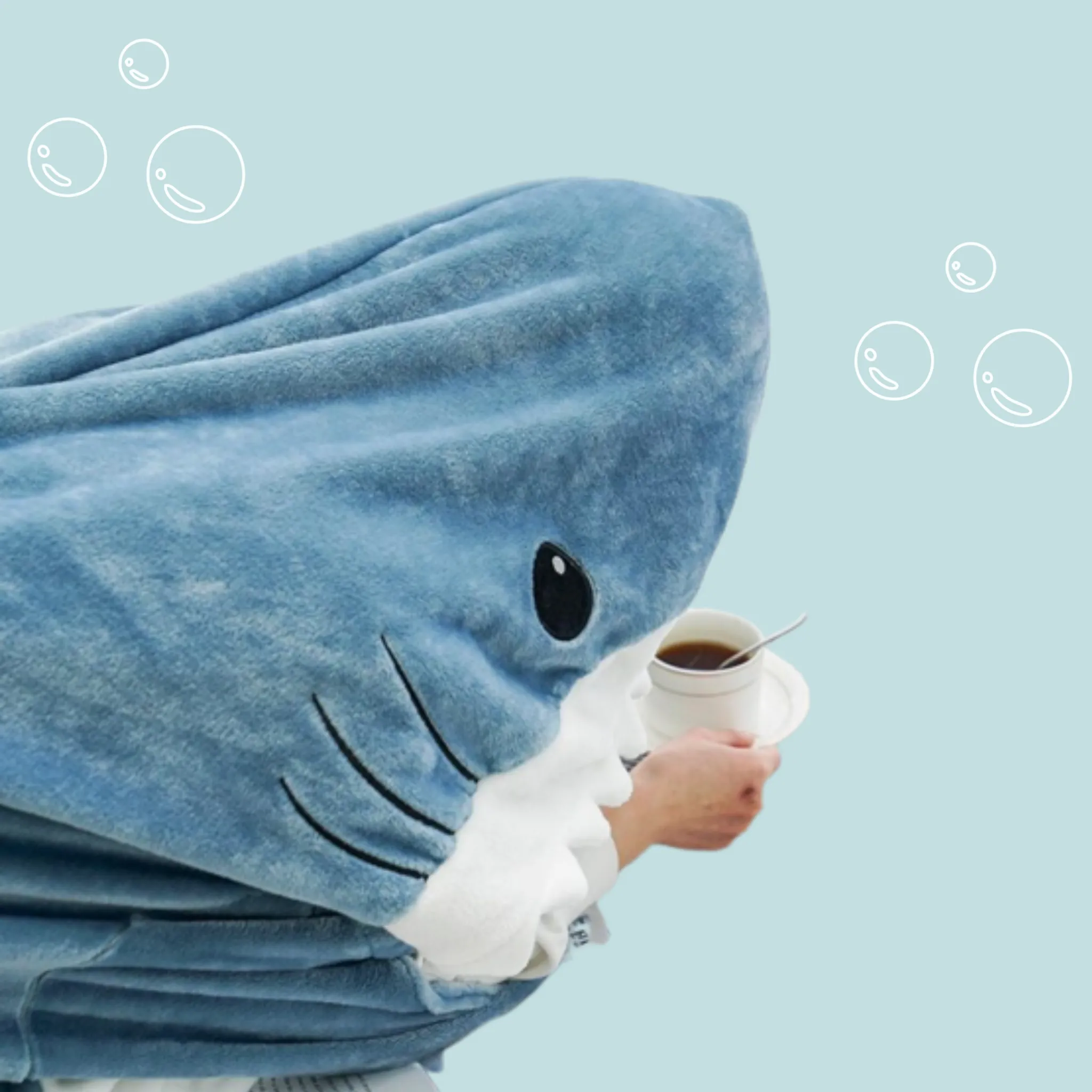 Cozy Sharkie™: Cozy Shark Hoodie Blanket For Adults