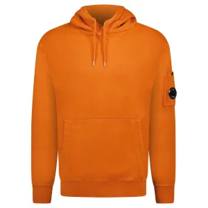 CP COMPANY DIAGONAL RAISED ARM LENS HOODIE BURNT ORANGE