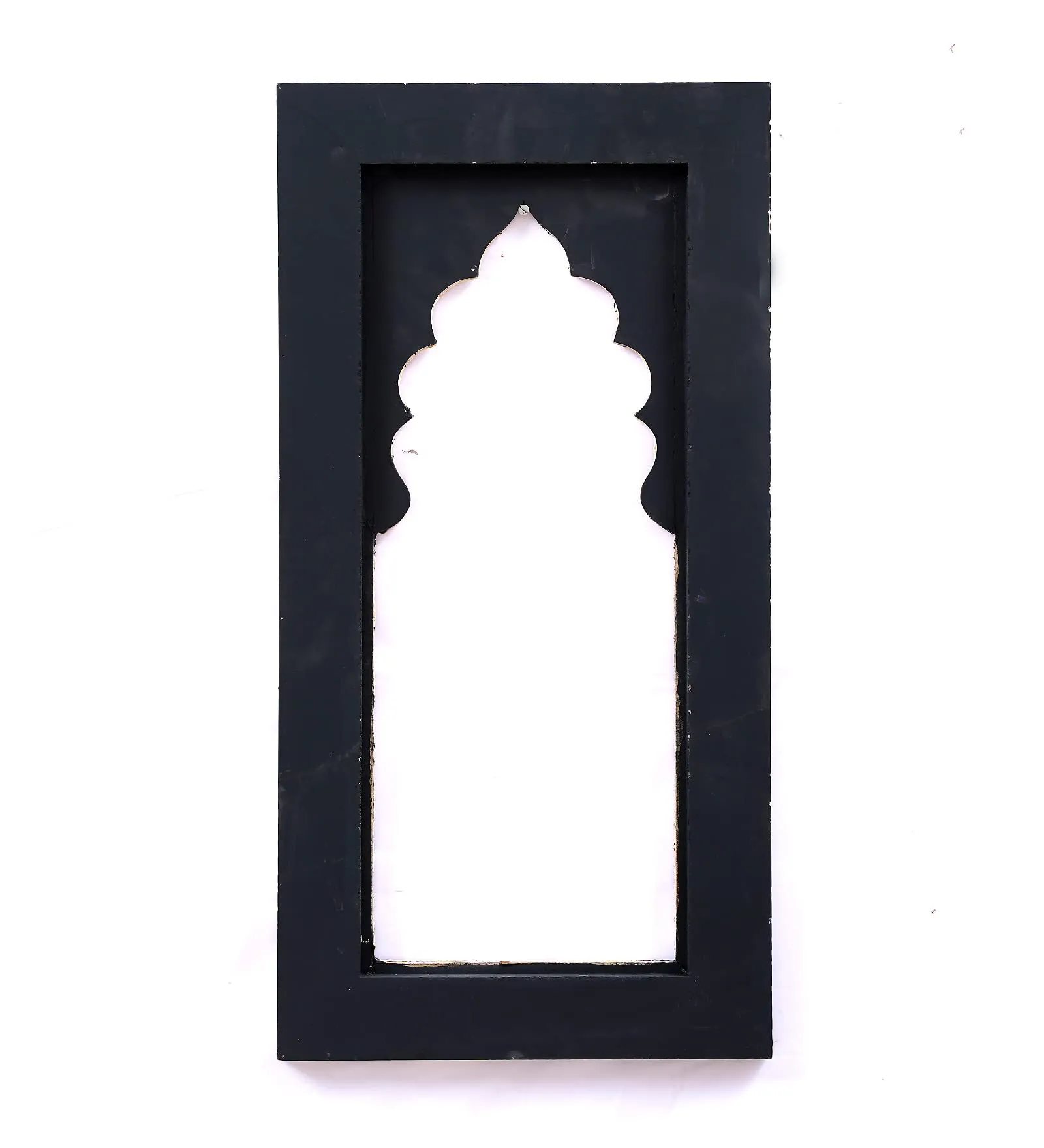 CRAFT TREE Mdf Handpainted Rectangle Wall Hanging White Colour Jharokha Frame