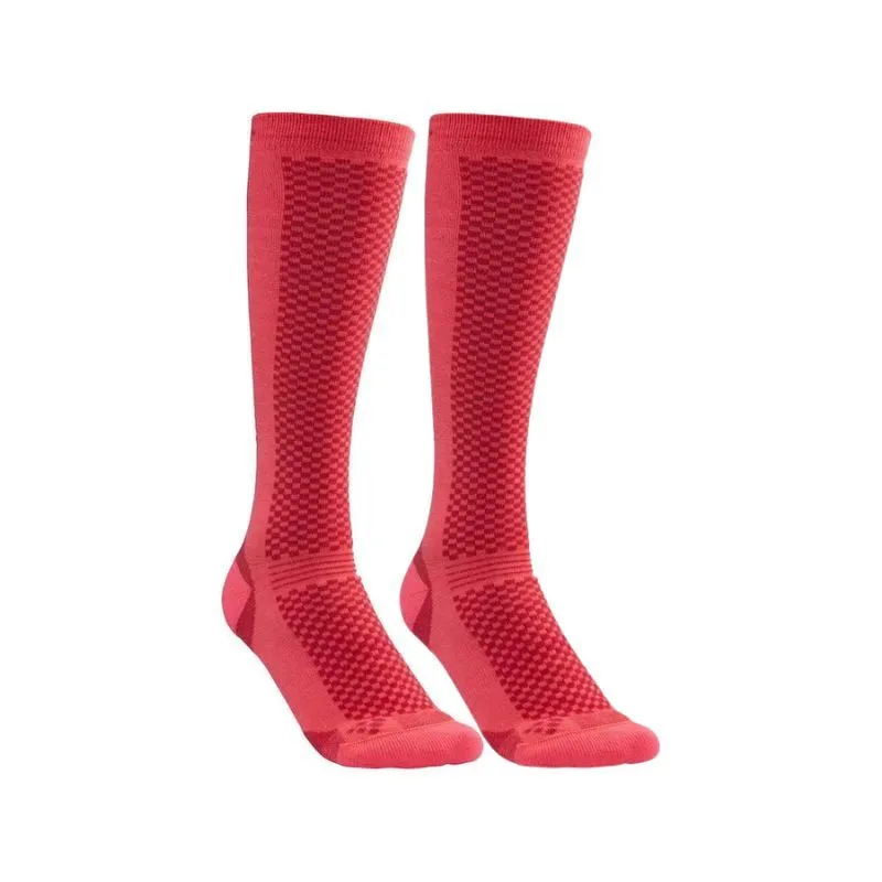 Craft Warm High 2-pack skisokken roze