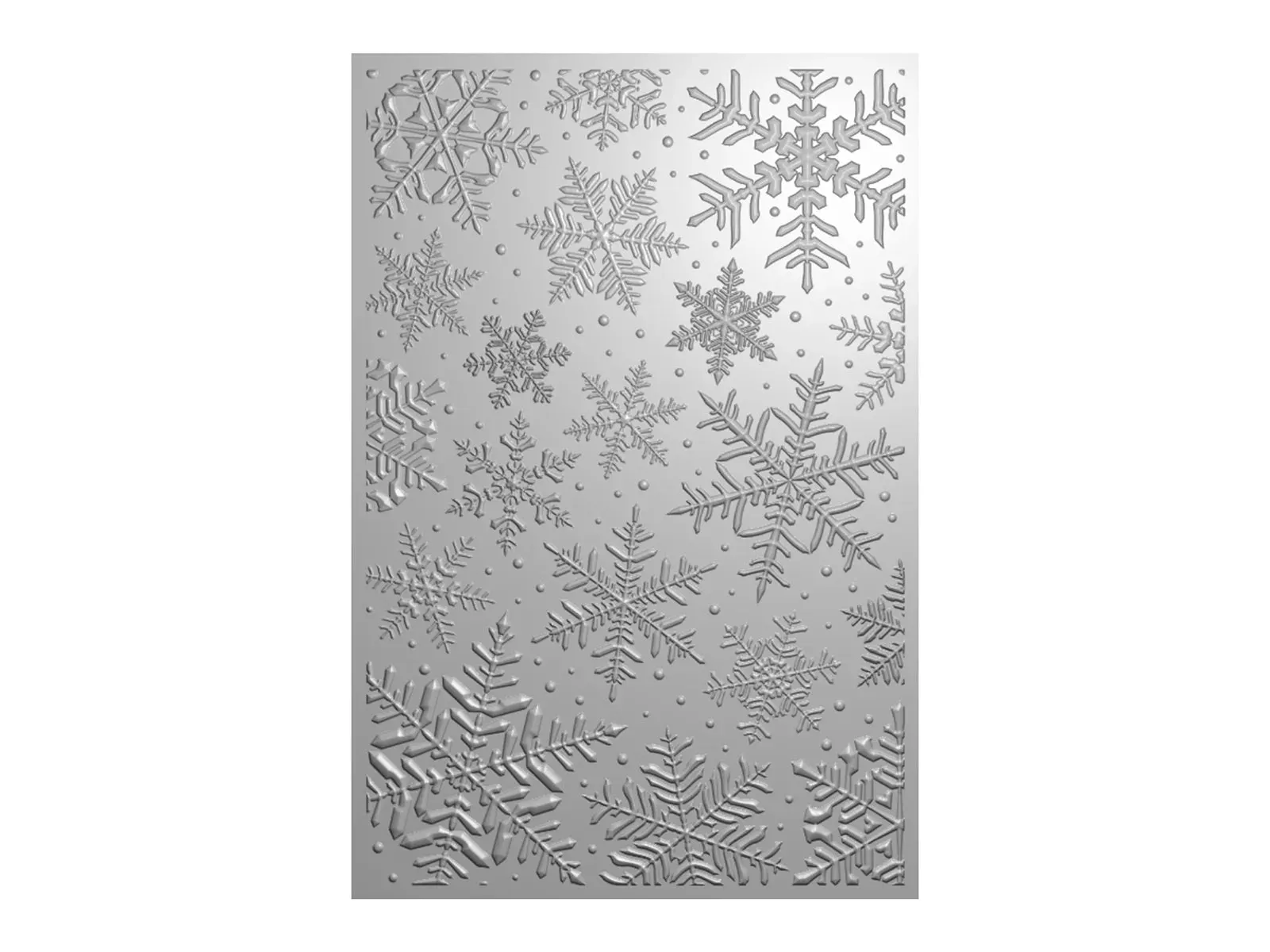 Crafter's Companion 3D Embossing Folder, Metal Die & Photopolymer Stamp - Winter Snowflakes