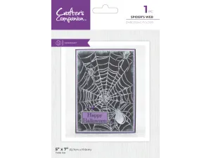 Crafter's Companion 5" x 7" Embossing Folder - Spider's Web