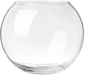 Craftfry Glass Round Vase for Home Decoration - Terrarium Glass Bubble Bowl, Fish Bowl, Rose Bowl Home Decor or Office Decor (6 Inch)