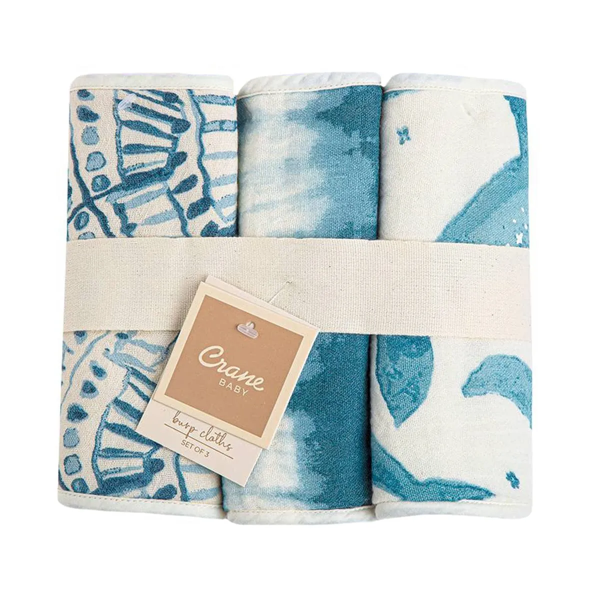 Crane Baby Burp Cloths - Caspian