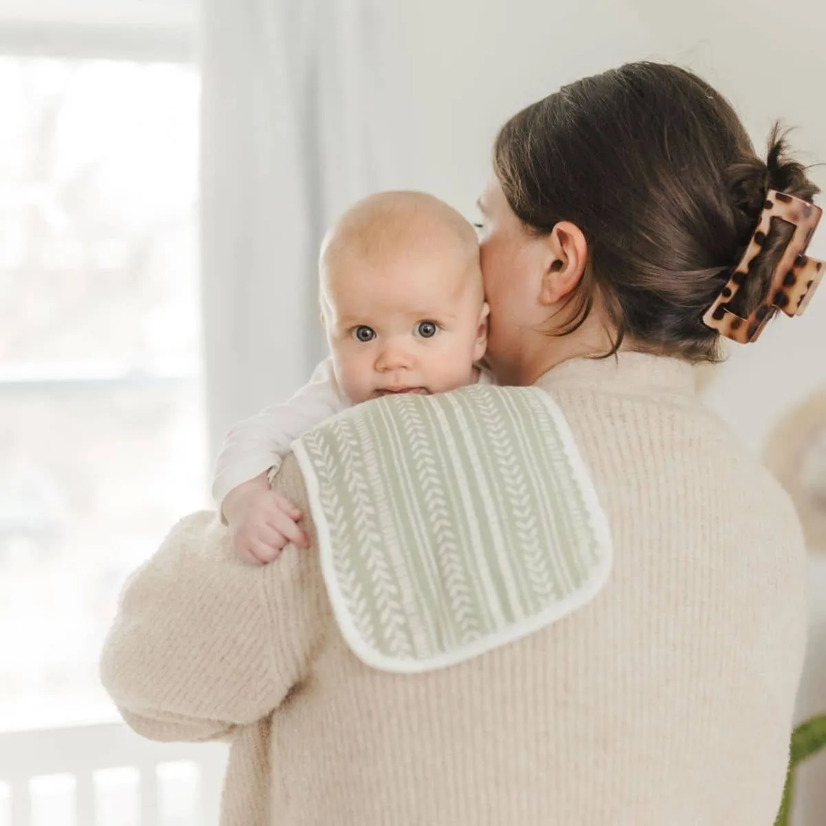 Crane Baby Burp Cloths - Willow