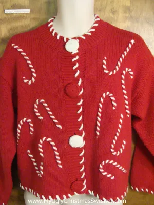 Crazy Candycane Festive Ugly Christmas Sweater