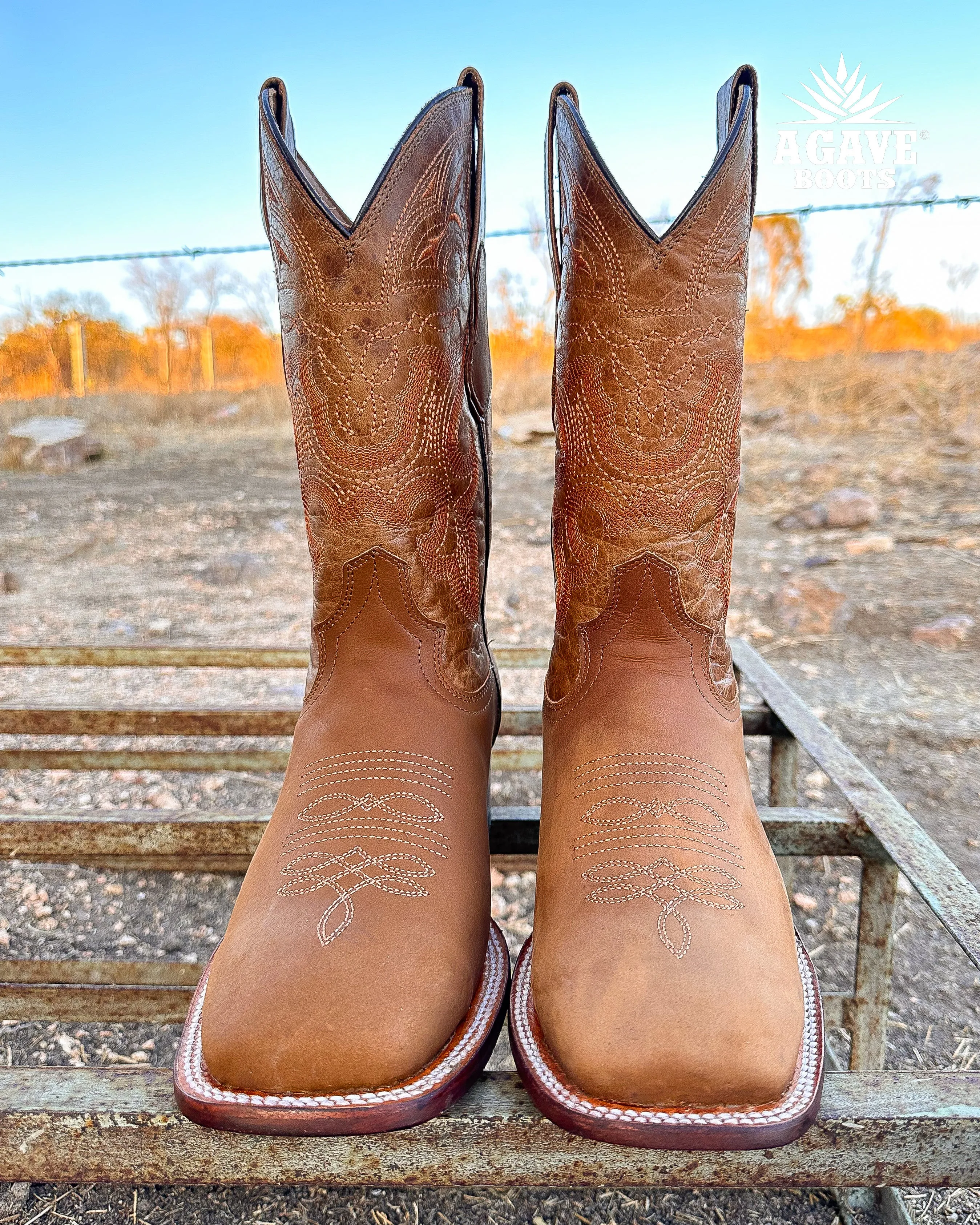 CRAZY "HONEY" | MEN SQUARE TOE WESTERN COWBOY BOOTS