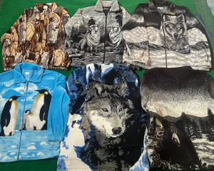 Crazzy Animal Printed Fleece Jackets 13 Pieces