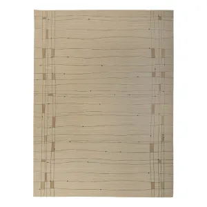 Cream Contemporary Tibetan Wool Rug - 9' x 12'