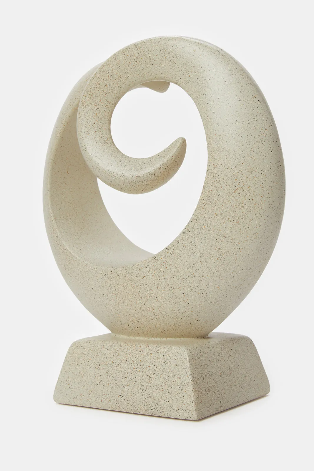 Cream Decorative Abstract Statue