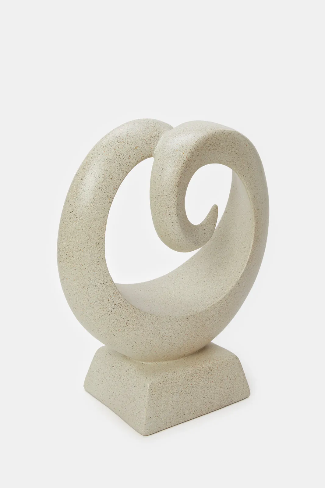 Cream Decorative Abstract Statue