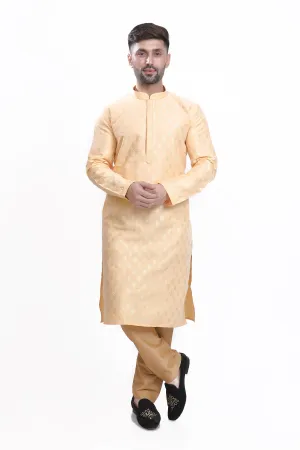 Cream mens kurta pyjama set