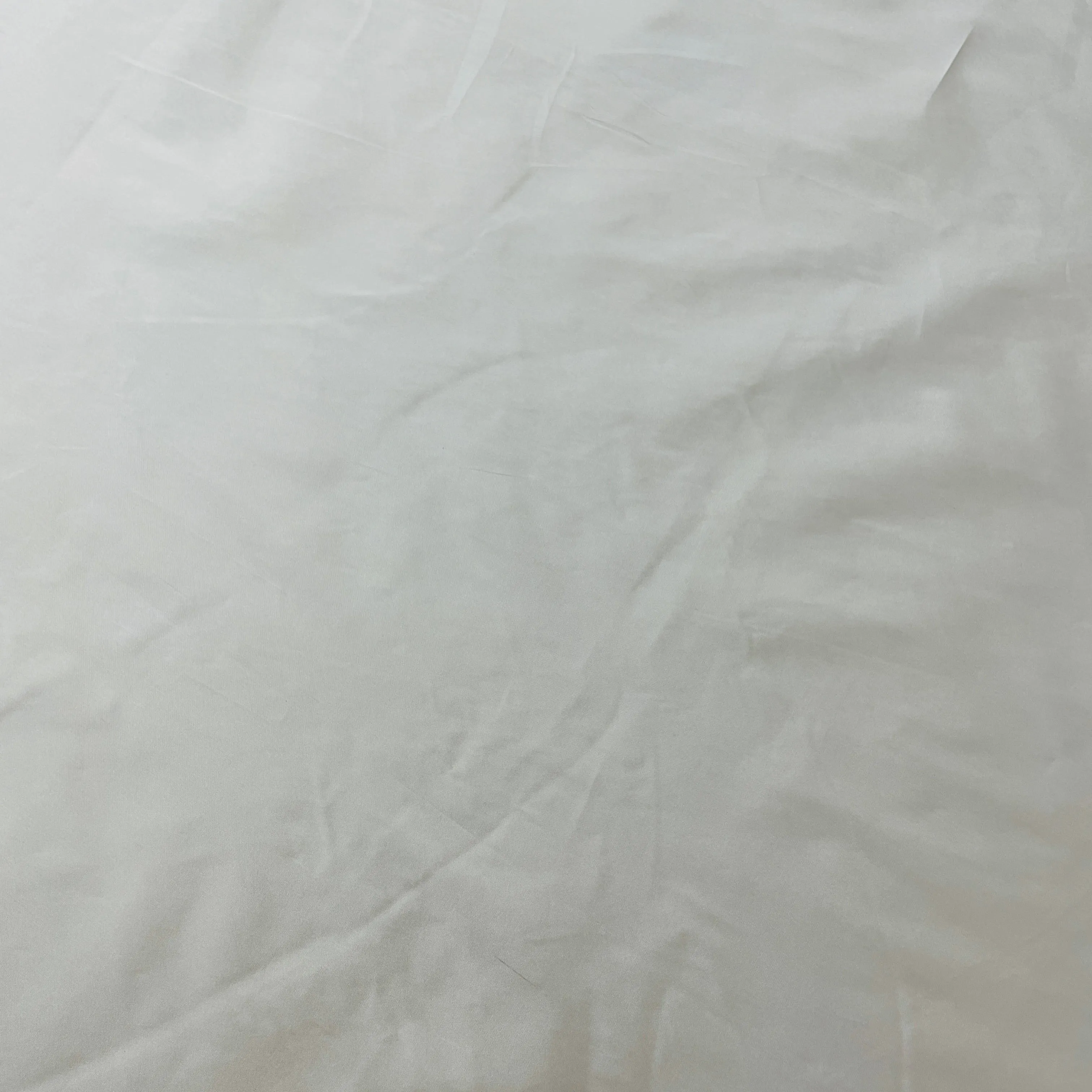 Cream Solid Silk Taffeta Fabric