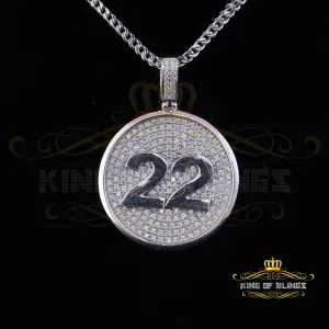 Create Custom Design in Cubic Zirconia Silver White "1.50" Round #22 Lucky Charm Pendant