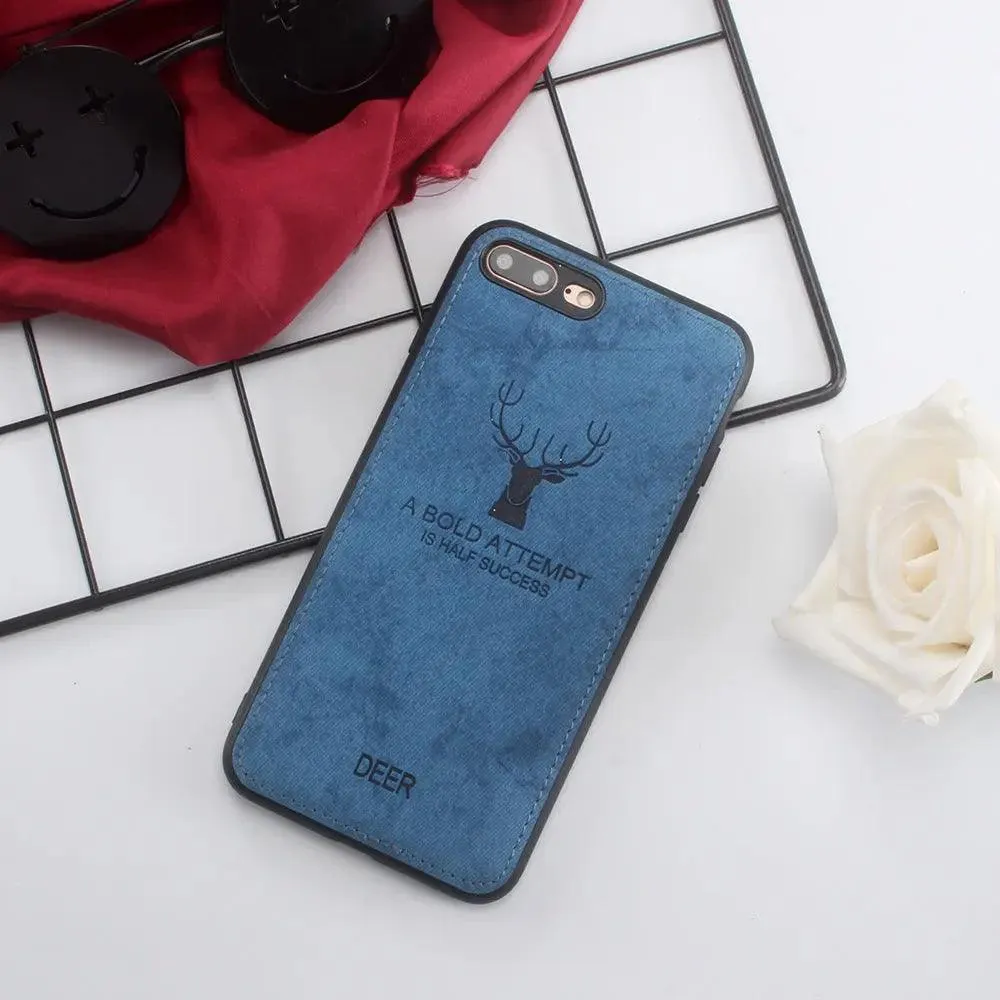 Creative Elk Head Cloth Pattern Mobile Phone Case