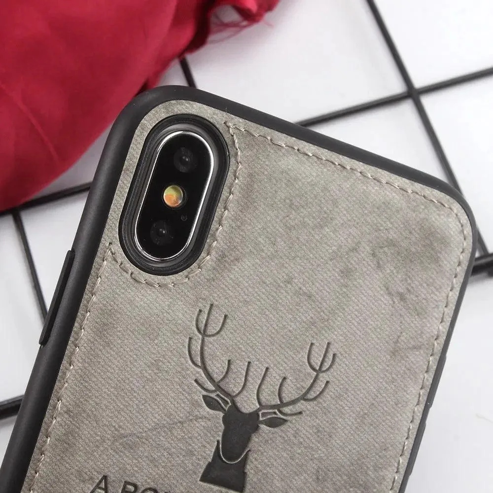 Creative Elk Head Cloth Pattern Mobile Phone Case