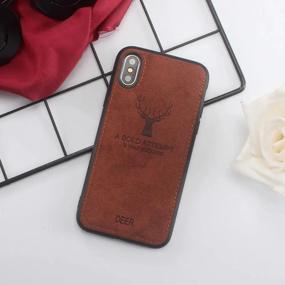 Creative Elk Head Cloth Pattern Mobile Phone Case