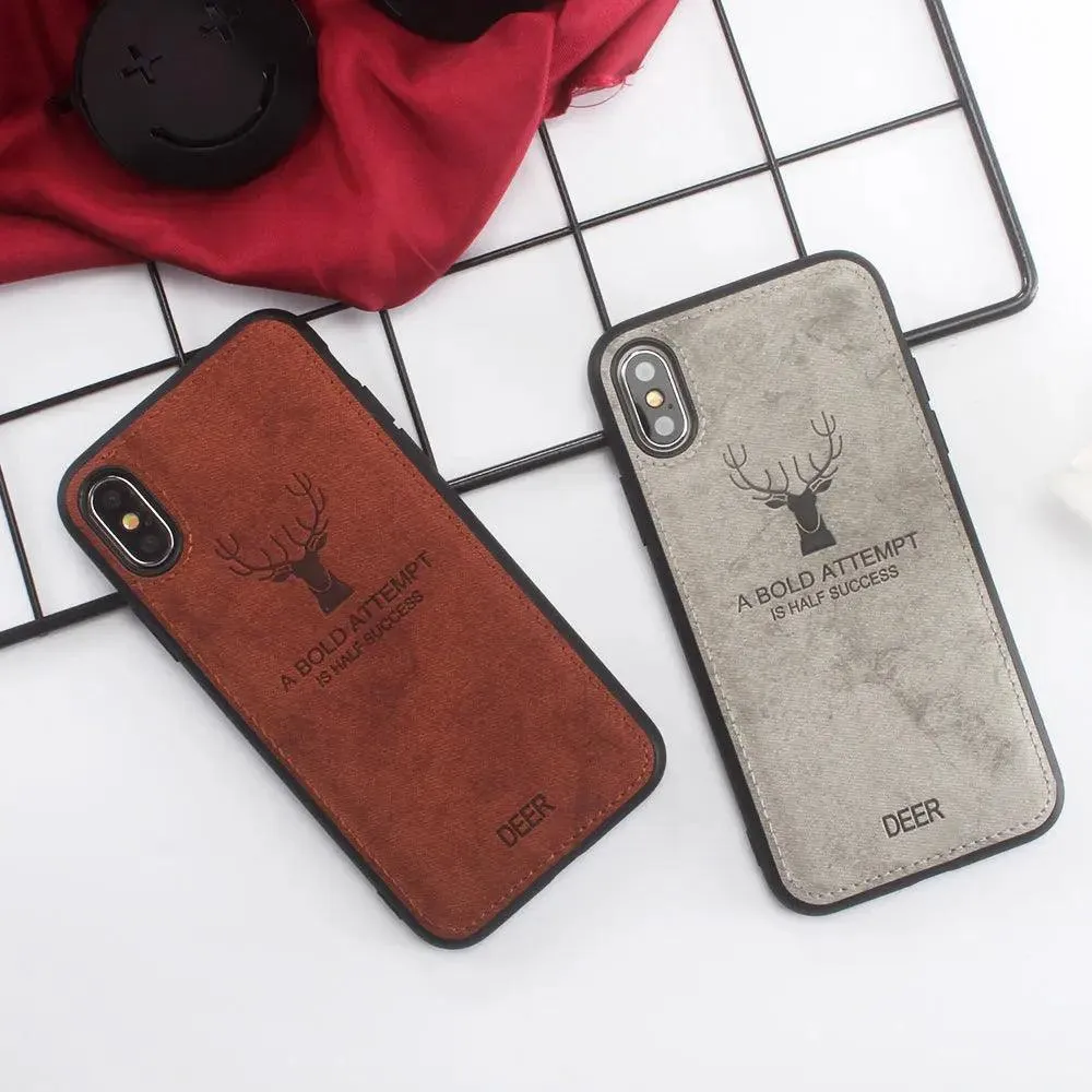 Creative Elk Head Cloth Pattern Mobile Phone Case