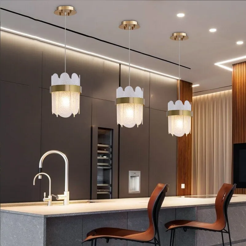 Creative Glass Pendant Chandelier For Dining Room Modern Home Decor Kitchen Island Hanging Lamp