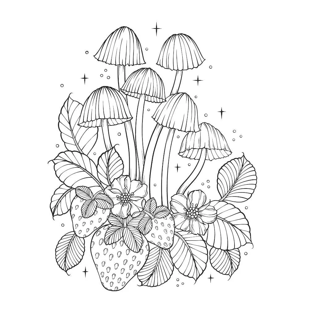 Creative Haven Colouring Book - The Art of Mushrooms