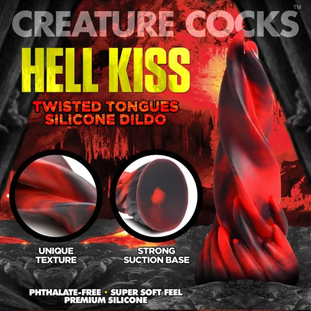 Creature Cocks Hell Kiss Twisted Tongues Silicone Dildo