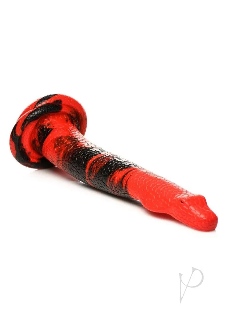 Creature Cocks King Cobra Long Silicone Dildo Large 14in Red & Black