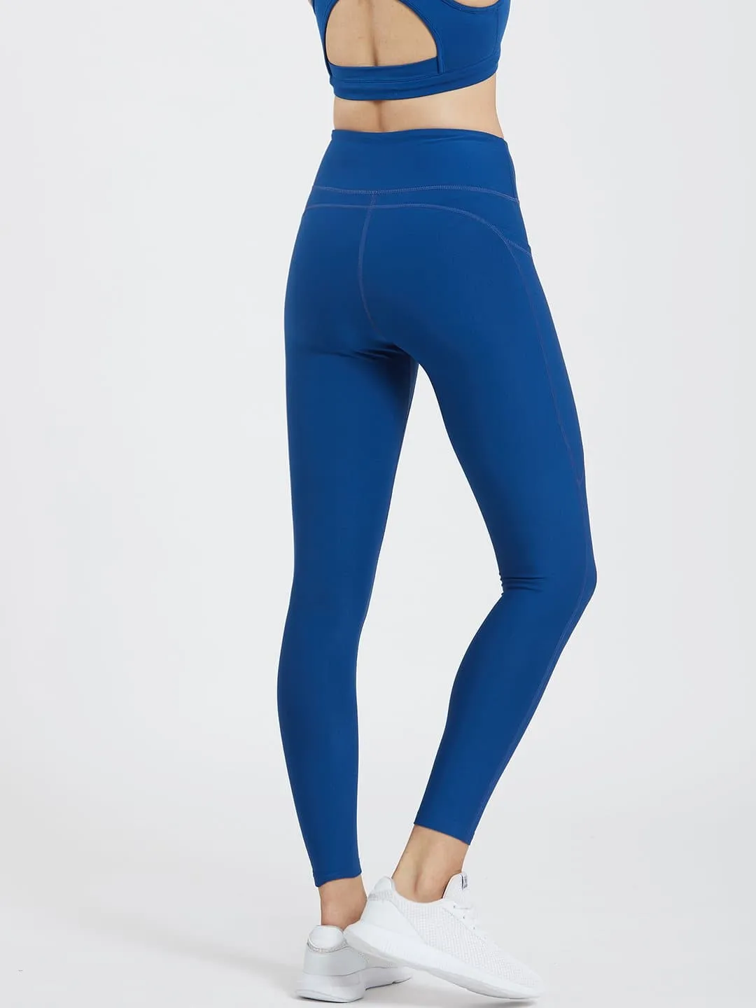 Creeluxe Ultimate Denim Blue Full Length Pocket Leggings