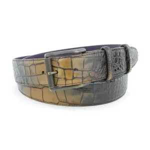 Creme Brulee tonal mock croc roller belt