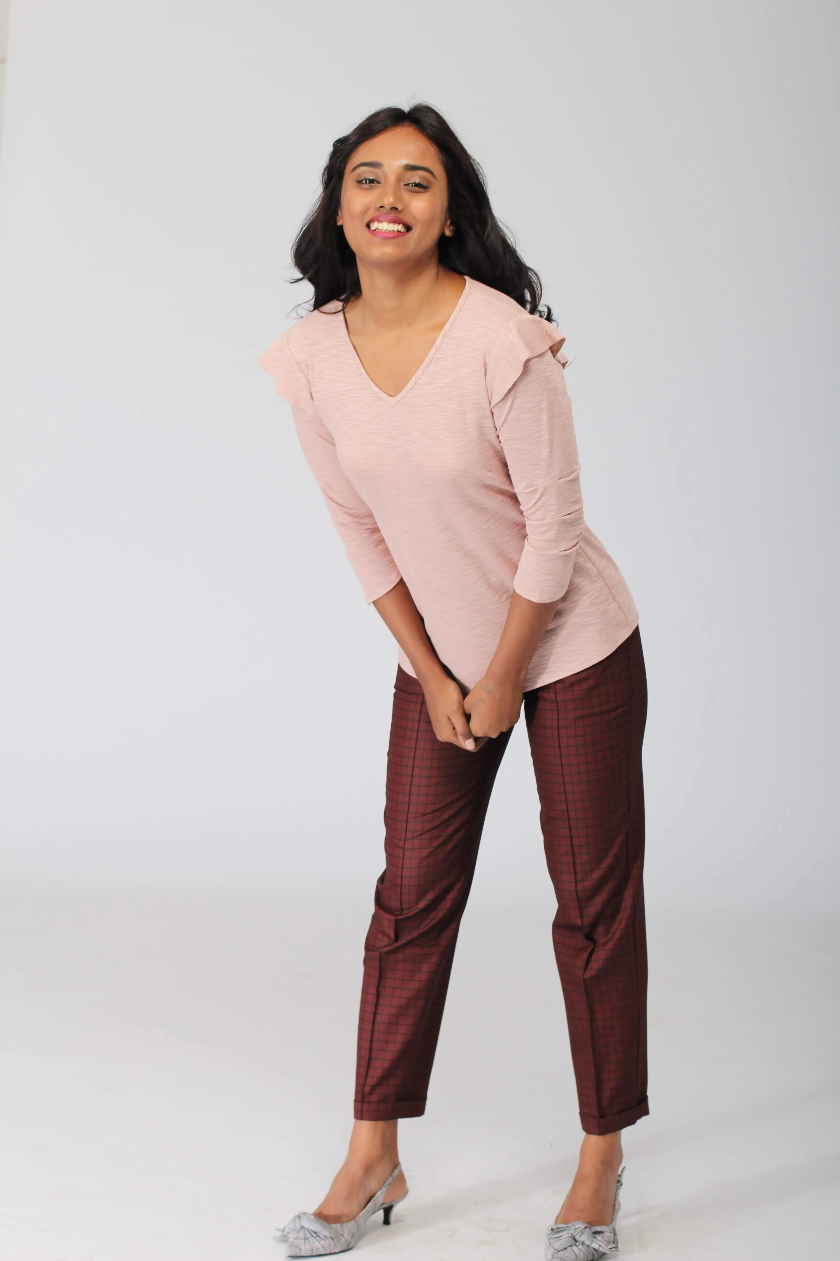 Crepe Pink Viscose Knit Top