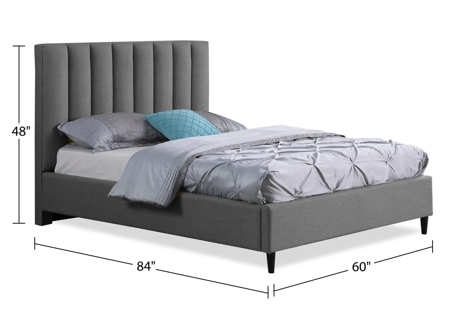 Cresbard Upholstered Full Platform Bed - Grey