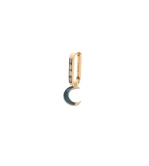 Crescent - Karma : Baguette London Blue Topaz Fob Earring