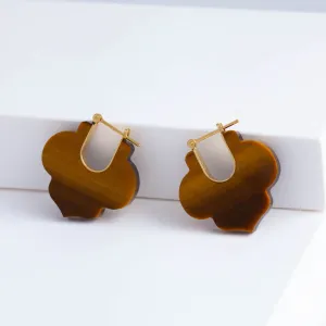 Crest tiger's eye morrocan earrings