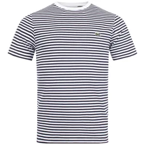 Crew Neck Striped Cotton T-Shirt