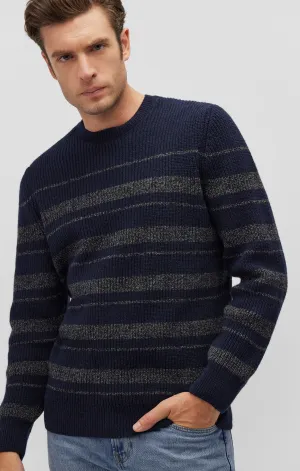 CREW NECK SWEATER IN TOTAL ECLIPSE