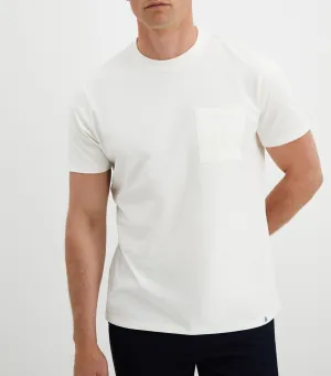 Crew Neck T-shirt with Pocket White