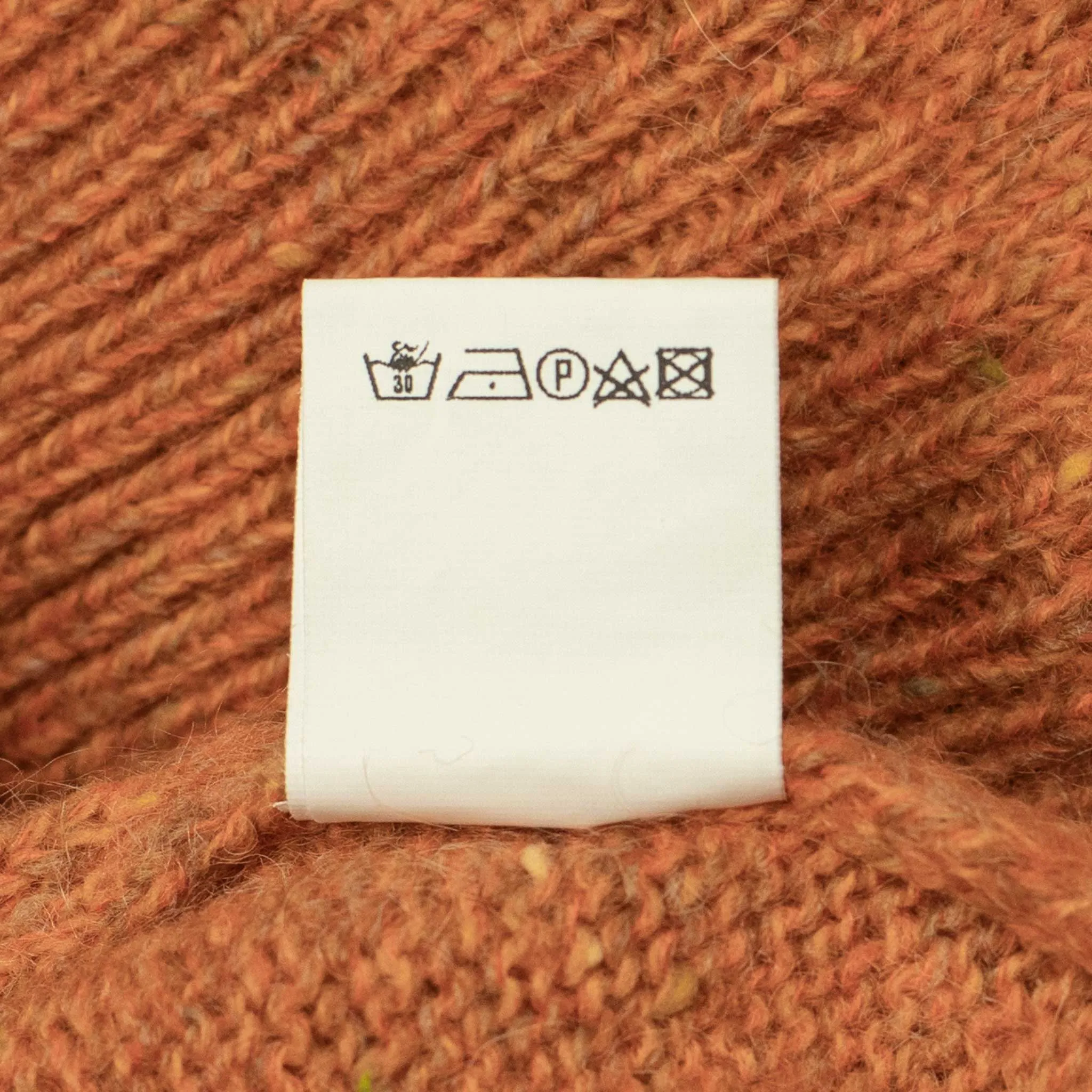 Crewneck sweater in orange merino wool and alpaca mix (restock)