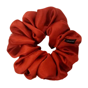 Crimson Red Satin Silk Scrunchie