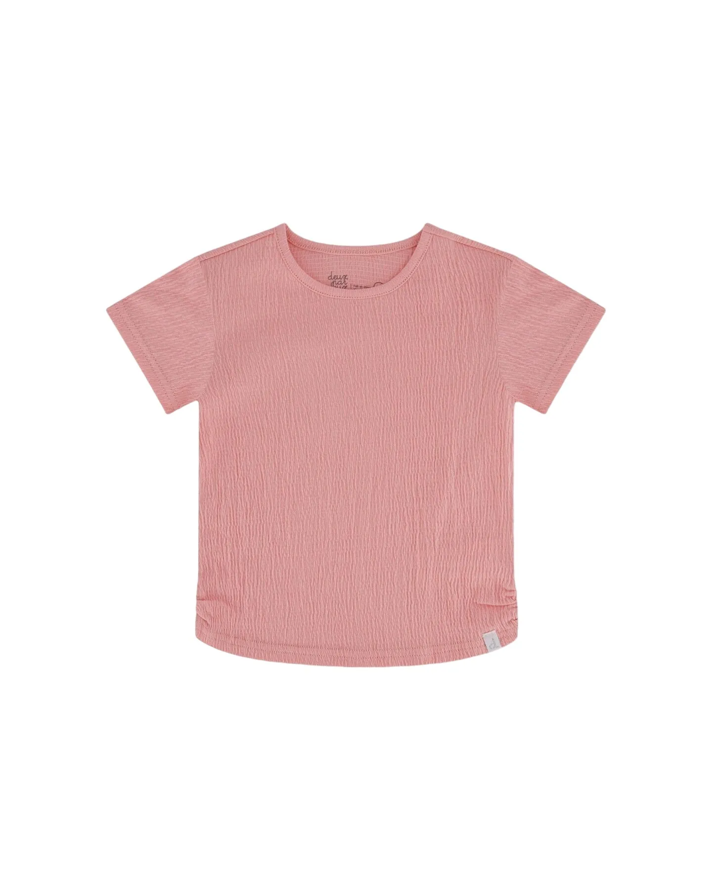 Crinkle Jersey Top Silver Pink