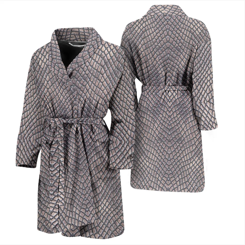 Croc Print Bath Robe - Men