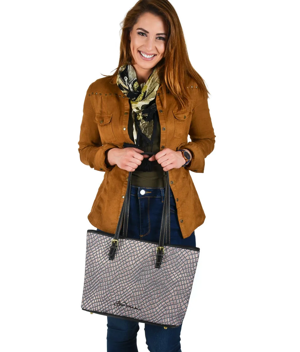 Croc Print Small Tote Bag