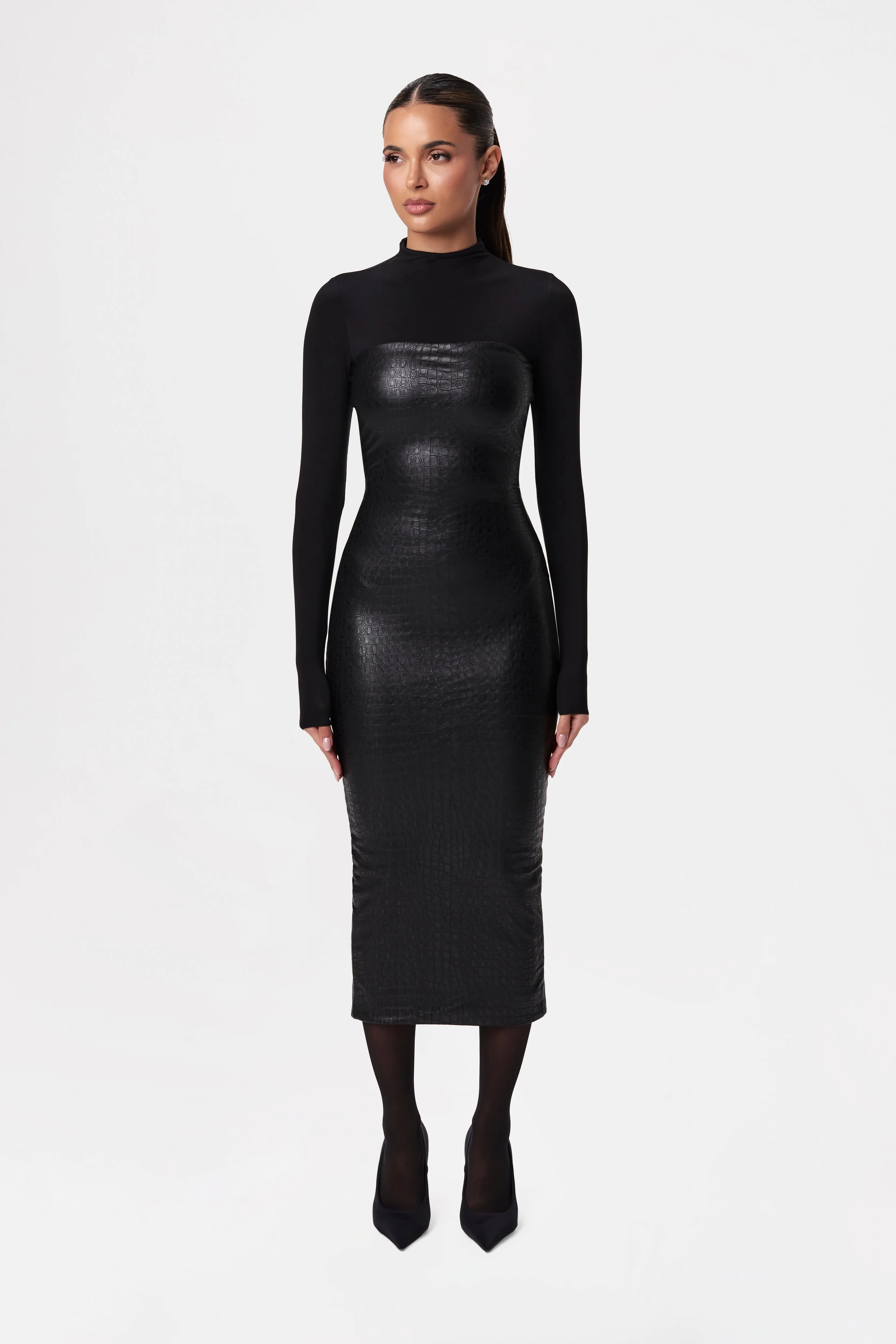 Croc Tube Midi Dress