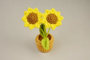 Crochet Potted Sunflowers