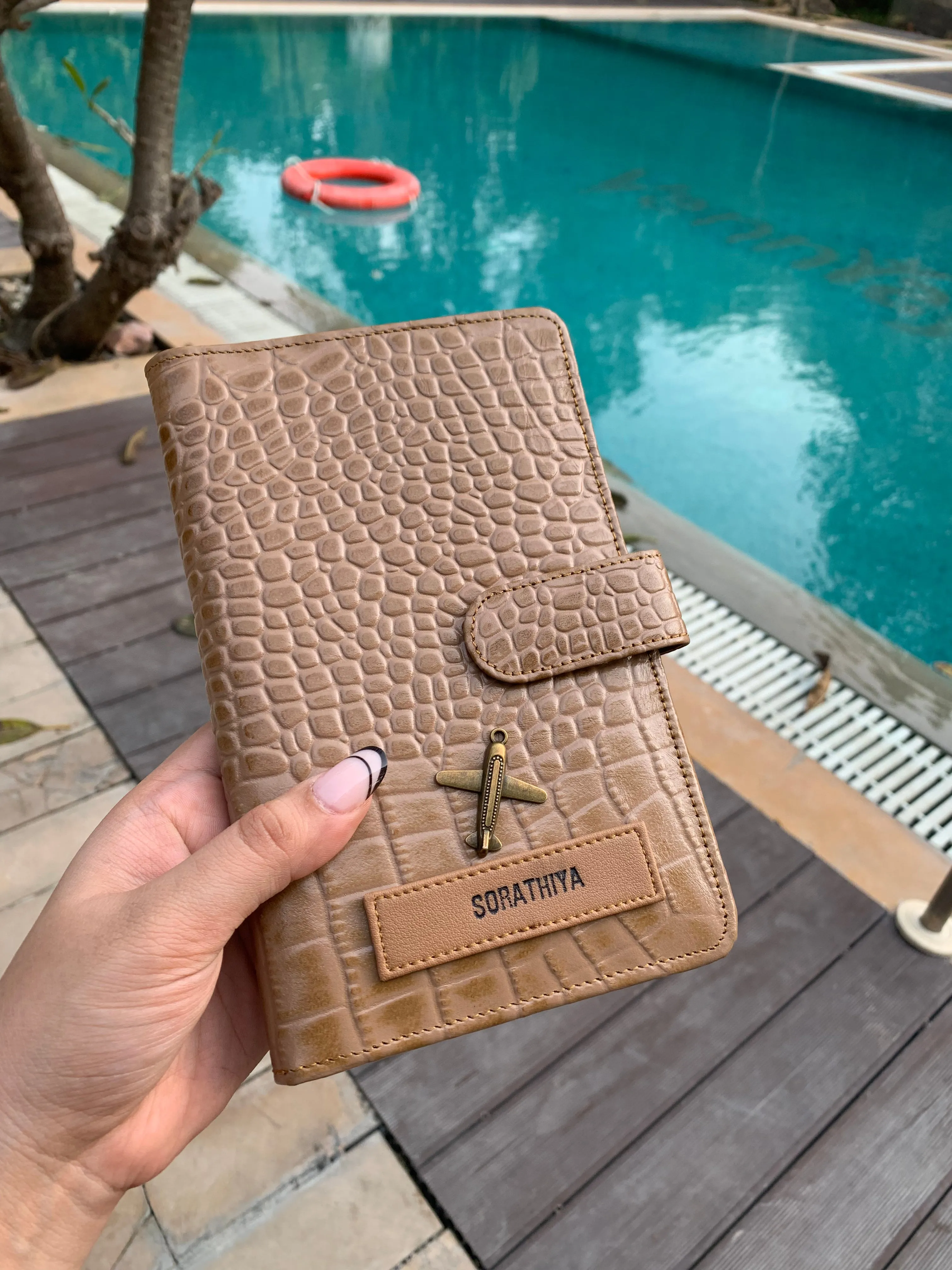 Croco Genuine Leather Travel Wallet