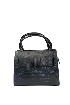 Crocodile-embossed bag